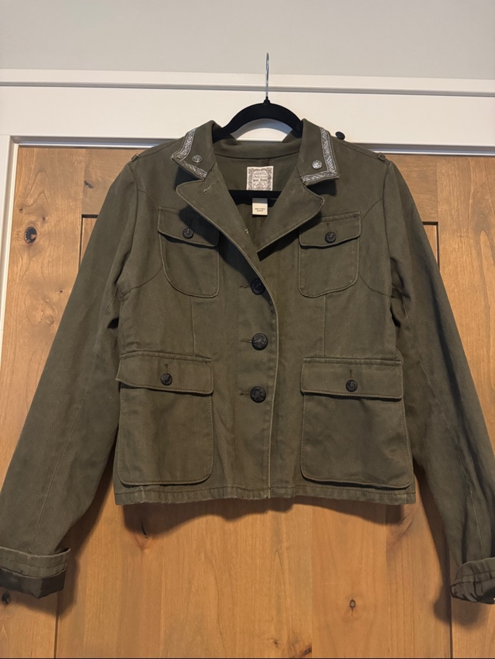 Vintage Ralph Lauren Polo Jeans Military Style Cotton Jacket Womens L Y2K 90’s